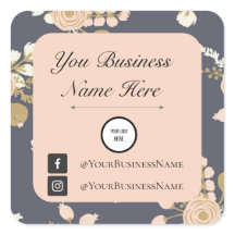 Elegante Pegatina de Marketing Empresarial