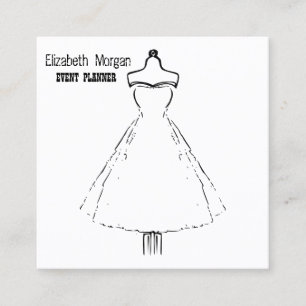 Cuadrada Elegante tarjeta de visita blanca
