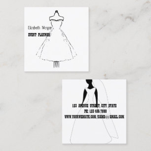 Cuadrada Elegante tarjeta de visita blanca