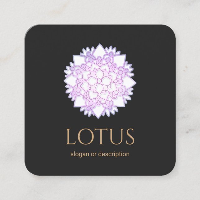 Cuadrada Elegante tarjeta de visita de manala para flores d (Anverso)