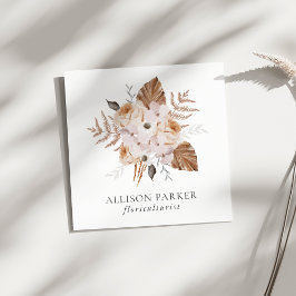 Cuadrada Elegante tarjeta de visita floricultora