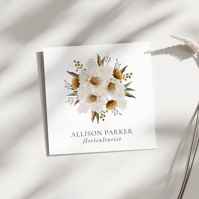 Cuadrada Elegante tarjeta de visita floricultora (Subido por el creador)