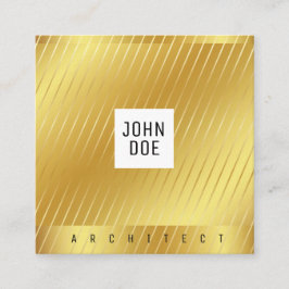 Cuadrada Elegante tarjeta de visita Gold Square