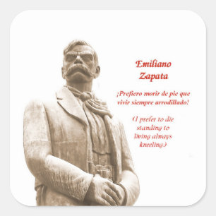 Cuadrada Emiliano Zapata cita al pegatina
