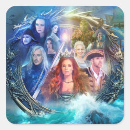 Cuadrada Empire Queen Pegatina