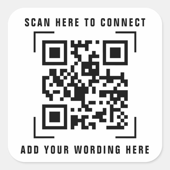 Cuadrada Empresa | Pegatina de exploración de código QR (Anverso)