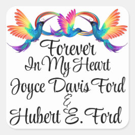 Cuadrada En Memoriam Pegatina