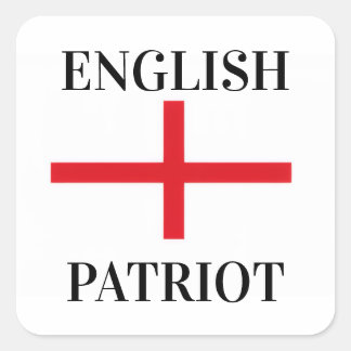 Cuadrada Engish Patriot Pegatina