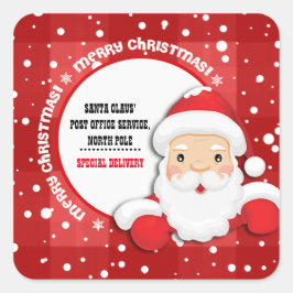 Cuadrada Entrega especial de la pegatina navideña del Polo 