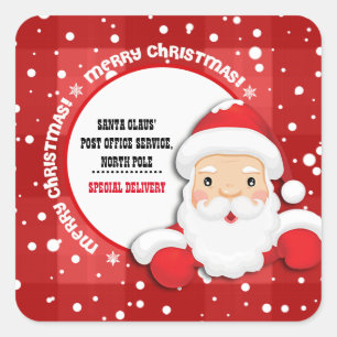 Cuadrada Entrega especial de la pegatina navideña del Polo 