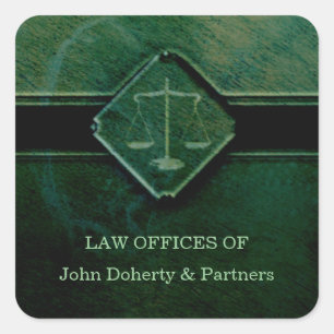 Cuadrada Escalas de la justicia - pegatina cuadrado