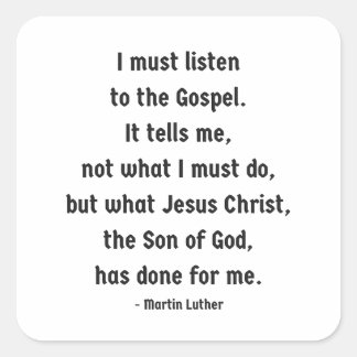 Cuadrada Escuche al Pegatina de la Plaza del Evangelio