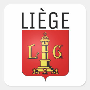 Cuadrada Escudo de Lieja, Pegatina cuadrado de Bélgica