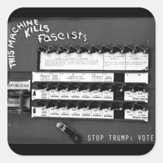 Cuadrada Esta máquina [de votación] mata a Pegatina fascist
