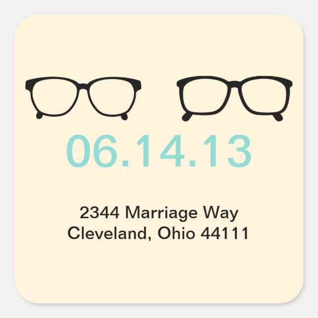 Cuadrada Establecer El Pegatina De Fecha (Anverso)