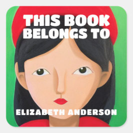 Cuadrada Este Libro Pertenece A Square Pegatina