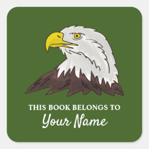 Cuadrada Este libro pertenece al pegatina cuadrado del águi