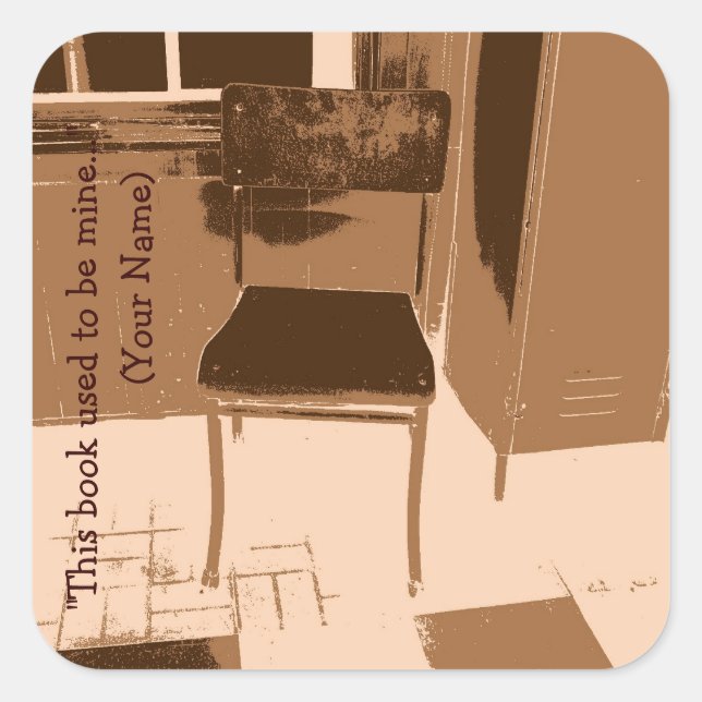 Cuadrada este libro solía ser la placa de pegatina de la bi (Anverso)