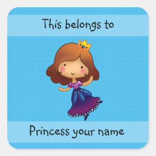Cuadrada Esto pertenece al pegatina de la princesa