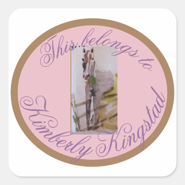 Cuadrada esto pertenece al pegatina oval (Anverso)