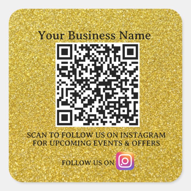 Cuadrada Exploración para el éxito: Pegatina de código QR e (Anverso)
