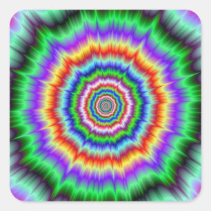 Cuadrada Explosión de bogoteo ocular pegatina