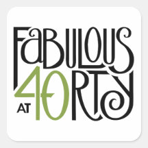 Fabuloso 40 Pegatina de plaza verde