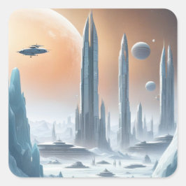 Cuadrada Fantasy Lands Pegatina