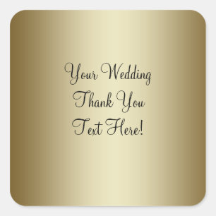 Cuadrada Favor de la Boda de Oro Gracias Pegatina