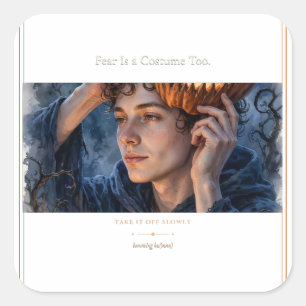Cuadrada Fear Is a Costume Too Pegatina