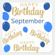 Feliz cumpleaños, Pegatina de cumpleaños de septie