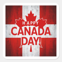 Feliz Día de Canadá Pegatina