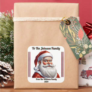 Cuadrada Feliz Navidad feliz Pegatina