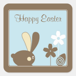 Cuadrada Feliz Pegatina del saludo de Pascua
