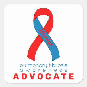 Cuadrada Fibrosis pulmonar Defensora Pegatina de la Plaza B