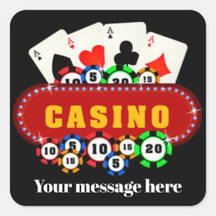 Cuadrada Fiesta de Cute Casino agrega pegatina de mensajes