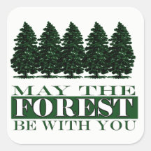 Forest Be With You Funny Pegatina
