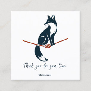 Cuadrada Fox en cuerda, shibari tarjeta de visita