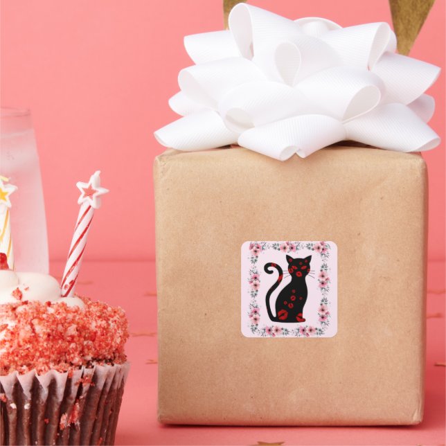 Cuadrada Francés: Pegatina de Bonne Soiree (Fiesta)