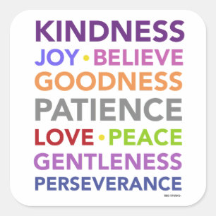 Cuadrada Frutos del Pegatina espiritual