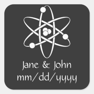 Cuadrada Fuerzas atractivas en el Pegatina negro