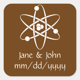 Cuadrada Fuerzas atractivas en Pegatina de chocolate