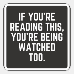 Cuadrada Funny Conspiration Car Pegatina