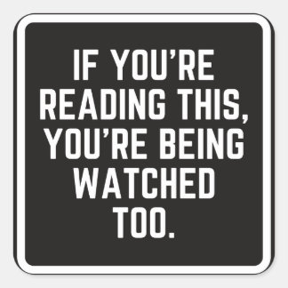 Cuadrada Funny Conspiration Car Pegatina