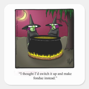 Cuadrada Funny Halloween Humor Pegatina
