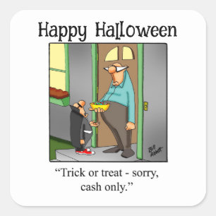 Cuadrada Funny Halloween Humor Pegatina