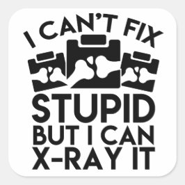 Cuadrada Funny Radiology Pegatina