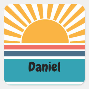 Cuadrada Funny Sunshine Pegatina