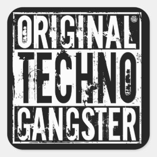 Cuadrada Gangster Techno original - Pegatina