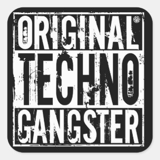 Cuadrada Gangster Techno original - Pegatina